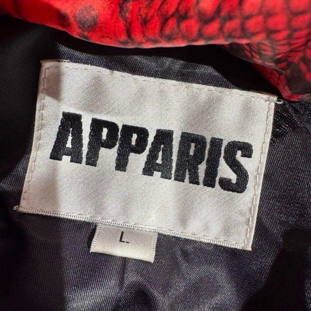 Apparis Jamie Red Python Puffer Jacket L - Picture 5 of 8